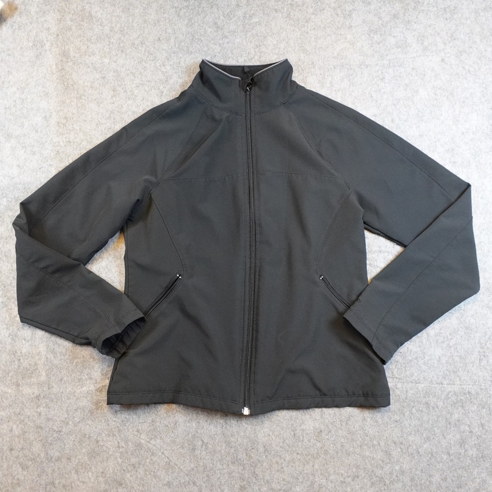 Champion Jacket Womens Small Black Full Zip Mock Neck Softshell Active Running‎